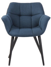 TPFLiving Esszimmerstuhl Rosini Stoff Gestell Metall matt Schwarz